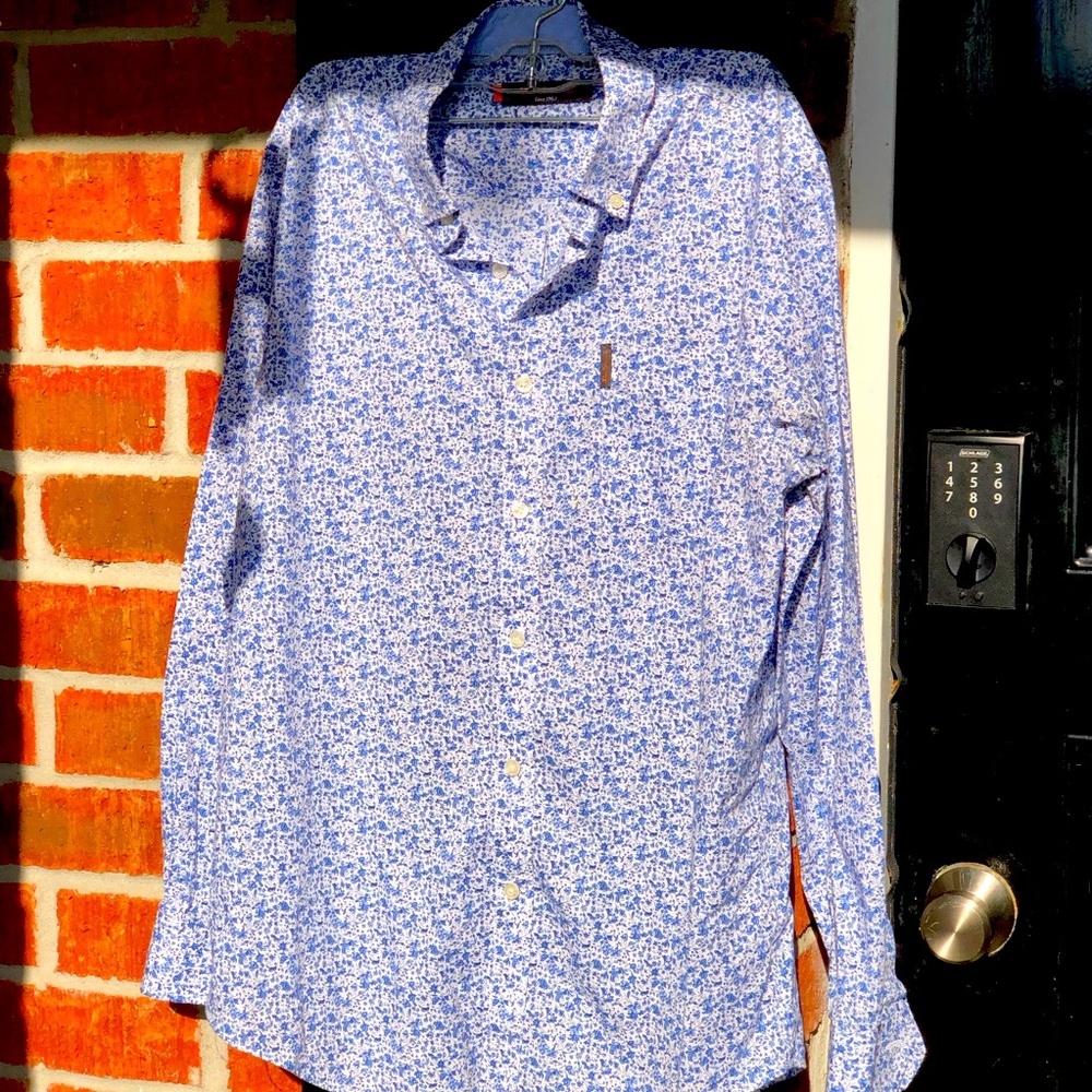Ben Sherman Floral Casual Button up Cotton Shirt L